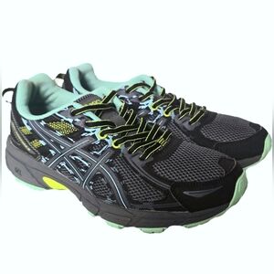 Asics Gel-Venture 6 Black/Green Size 8